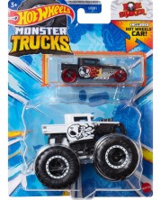 Buggy Hot Wheels Monster Trucks - Bone Shaker, με αυτοκίνητο -1